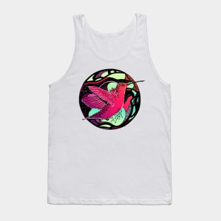 Blue Red Blend Circle of The Hummingbird Tank Top